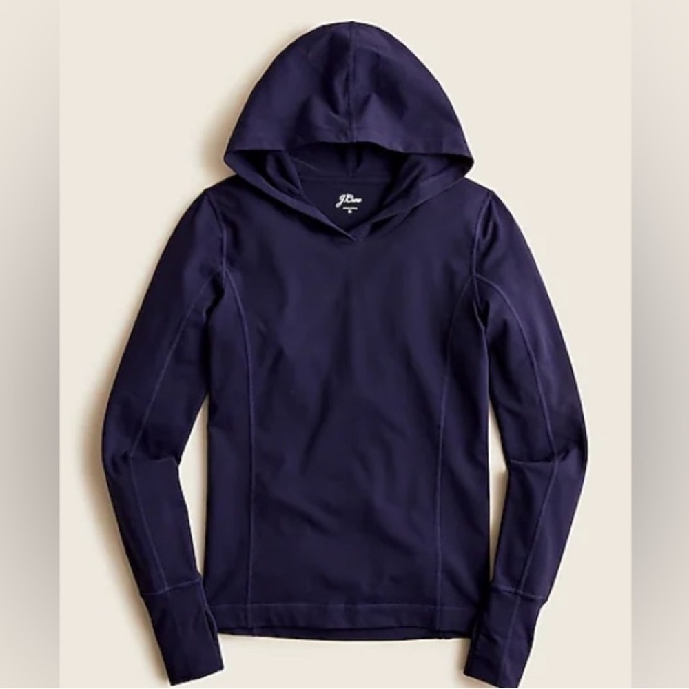 J. Crew | Navy Blue Fitted Hoodie in Signature Flex Size Medium